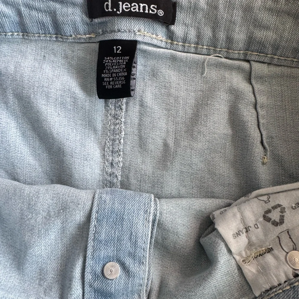 D Jeans Denim Button-Front Skirt NWOT